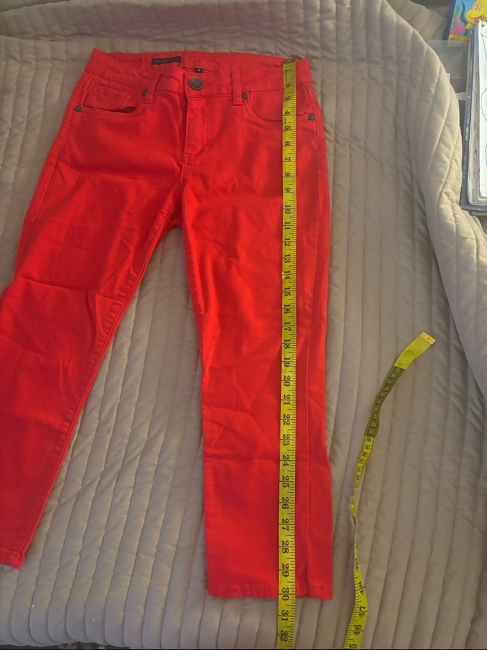 Kut from the Kloth Vibrant Red Cropped Jeans - Picture 6 of 6